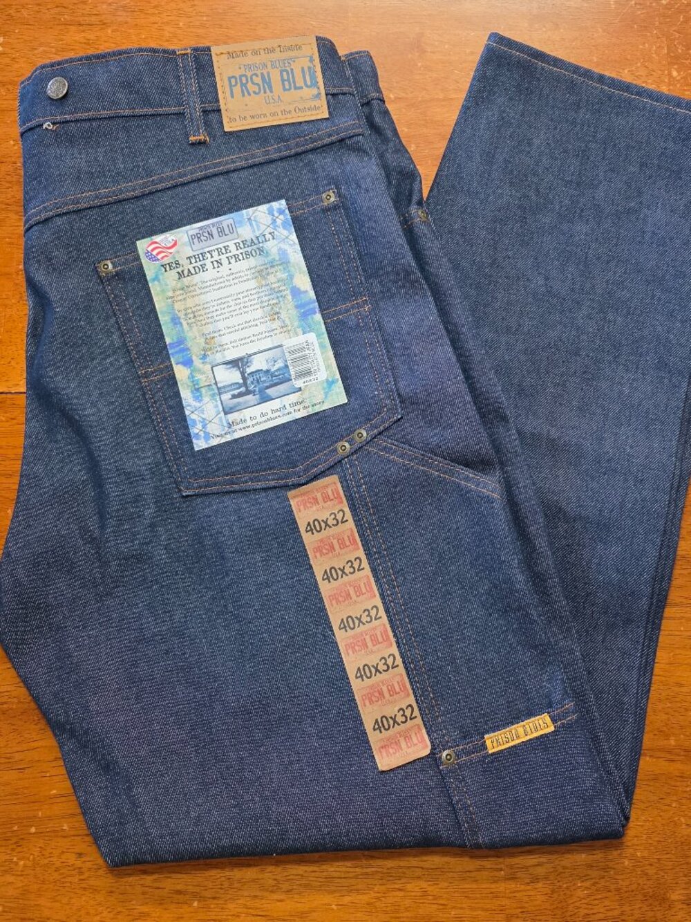 PRISON BLUES PRSN BLU RAW DENIM Heavy Duty Utility jean NWT